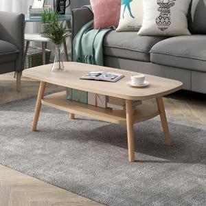 Double Layer Japanese Style Tea Table Small Living Room Bedroom Pulling Cart Coffee Table Desk Simple Design Flatshare House