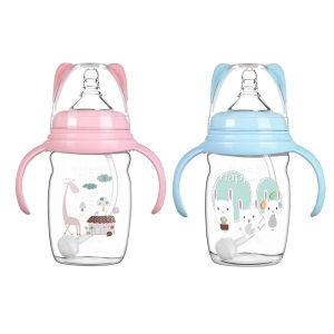 Denosim 220ml bình sữa cho bé dễ thương trẻ sơ sinh Silicone trẻ mới biết đi mềm mại bình cho ăn trẻ sơ sinh chai nước