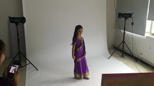 Childrens National Indian Girls Costume Fancy Purple Bollywood Princess Cosplay Sari Dress Kids Stage Show Performance Wear