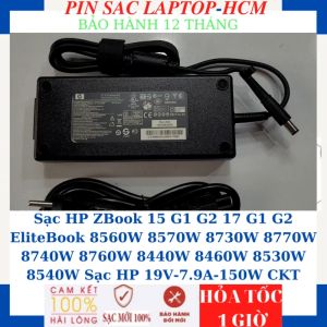 Sạc HP ZBook 15 G1 G2 17 G1 G2 EliteBook 8560W 8570W 8730W 8770W 8740W 8760W 8440W 8460W 8530W 8540W Sạc HP 19V-7.9A-150W chân kim to