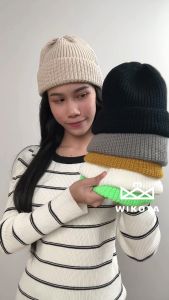 [W0118] หมวก บีนนี่ ผ้าไหมพรม สไตล์วินเทจ ใส่ได้ทั้งชายหญิง สีพื้น