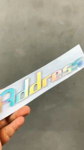 AR Sepasang Emblem FINO Akrilik Timbul Emblem Akrilik Miror Tipe Separated Yamaha Fino