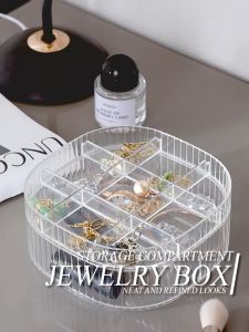 Multilayer Storage Organizer Make Up Accessories Storage Box Desktop Storage Box with Ring Handle