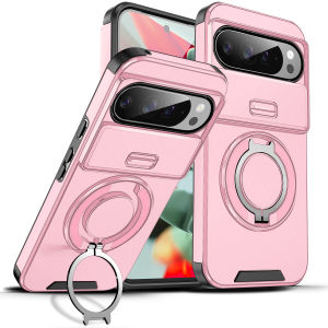 szhaiyu | Shockproof Armor Case for Google Pixel 11 10 9 Pro XL 8A 9A 8Pro 10Pro 11Pro Magnetic Ring Bracket Slide Lens Protect Cover