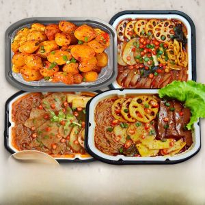 ต้มยำสุกเร็วสไตล์สzechuan อบปูเนื้อหมูเผ็ดร้อน อาหารเสริม 226 กรัม กล่องสี่ชิ้น ราคา 29 หยวน พร้อมความร้อนภายใน อาหารสำเร็จรูป