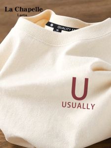 LaChapelle Womens Short Sleeve T-Shirt Pure Cotton Loose Fit Summer Casual Style Print Graphic Top Streetwear Inspired