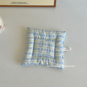 INS Korean Style Gingham Cloth Clip Cotton Coaster Photo Atmosphere Decoration Props Table Insulation Mat Bowl Mat Dish Mat