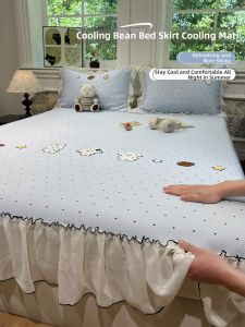 Suxuan | Cartoon Embroidery Bedskirt Cool Mat 1pcs