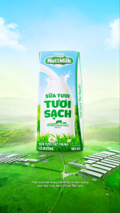 Thùng 48 Hộp NutiMilk Sữa tươi 100 điểm - Sữa tươi tiệt trùng Có đường 180ml - Thương Hiệu NUTIFOOD - YOOSOO