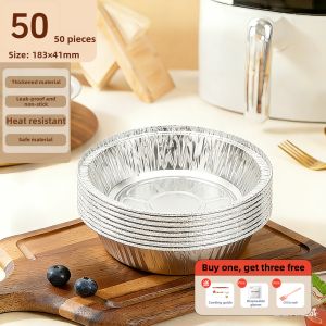 AICANLE | Air Fryer Baking and Grilling Aluminum Foil Tray Square