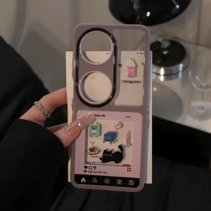Adorable Little Black Cat Silicone Phone Case for Huawei Pocket2 Foldable Anti-Fall Creative Trendy Personalized Protection Cover