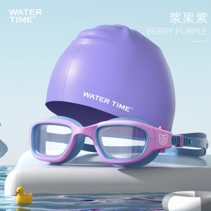 WaterTime Swimming Goggles for Children Girls Professional Anti-Fog High Definition Waterproof Large Frame Special Use