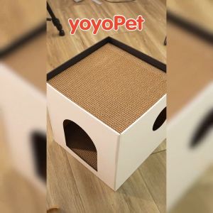 yoyopet : ที่ลับเล็บแมว กล่องลับเล็บแมว ที่ฝนเล็บแมว บ้านแมว แถมฟรี! Catnip