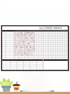 Daily Planner Magnet Life through Magnetic Absorption Monthly Plan Chart Wall Stick Children Self-Discipline Tool 21 Days Good Habits Development Schedule Time Management Record Course Self-Discipline Punch Calendar Chart