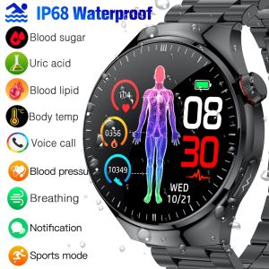 TK26 Smart Watch Blood Lipid Uric Acid Blood Glucose Body Fat Body Temperature ECG Monitoring Smartwatch For Men Women Waterproof Sport Fitness Bluetooth Call Bracelet