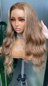 GLAMOROUS | P4/27 Color Body Wave 13x4 HD Lace Frontal Wig Long Inches Hair Remy Human Hair Wig