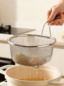 CHUANGSHUNFU | Stainless Steel Kitchen Strainer For Frying Filtering Blanching Noodles