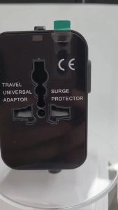 [Get FREE Charging Cable]  Travel Adaptor Universal with surge Protector and 1x USB-A Port + 1x USB-C Type C Port