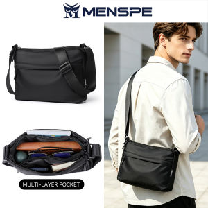 MENSPE Men Bag Fashion Shoulder Bag Cross Body Bag Casual Handbag Multiple Pocket Design Large Capacity Waterproof Lightweight Casual Sport Street Bag