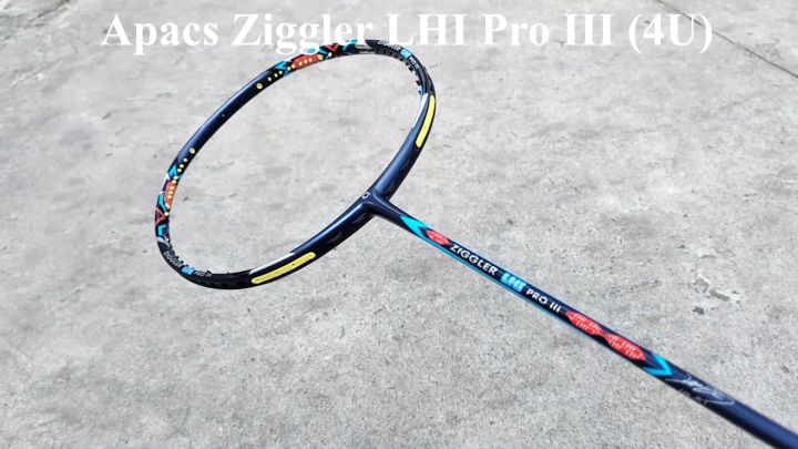 Vợt cầu lông Apacs Ziggler LHI Pro III (4U) Vợt chuyên công, thân đũa siêu mảnh, khung đan lưới được 17kg