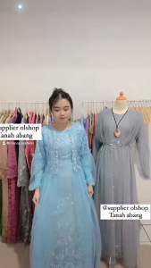 GAMIS MAXI RAFIKA ( M L XL XXL 3XL)GAMIS PESTA BRUKAT/GAMIS KONDANGAN MEWAH GAMIS BRUKAT WANITA MUSLIM