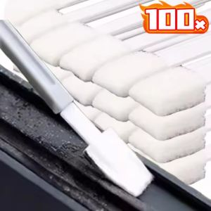 100PCS Car Gap Cleaning Brush Narrow Flat Head Cleaning Stick Air Conditioner Vent Cleaner Detailing Dust Removal Toilet Lid Gap Keyboard Cleaning Brush