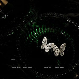 Butterfly Shaped Zircon Earrings for Women 2025 New Fashion Unique Beautiful Ear Jewelry 925 Silver Needle High-End Feeling