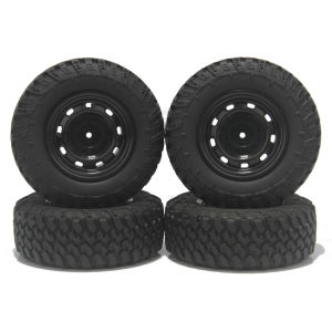 4PCS NEEBRC 73mm Rubber Tires 5mm Hex Wheels Type for 1/12 1/14 RC Off-road Car Truck MN98 MN82 WPL C24-1 B36 D12 C64 D74-1 Part