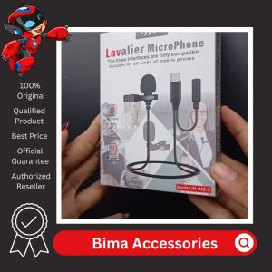 Microphone Mic Clip On LAVALIER JH 042 A TYPE -C FOR TYPEC TIPE C Vlog Youtube Smule Bigo