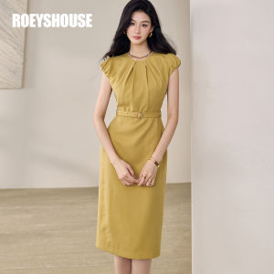 Roey s house | Fashionable Commuter Simple Summer Business Waist-contracted Midi Dress