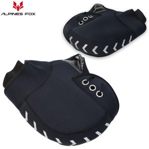 Winter Warm Motorbike Scooter Handlebar Grip Muffs Waterproof Windproof Motorcycle Hand Handlebar Gloves With Reflective Strip