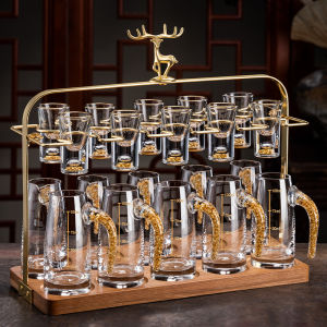 High-End Luxury White Wine Glass Set Crystal Glass Burgundy Red Wine Cup Creative Combination Home Use Pouring Device