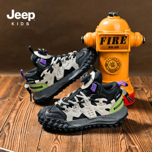 Jeep Kids Sport Shoes Casual Running Sneakers Soft Bottom Mesh Upper Anti-Slip Rubber Sole Boys Fall Season New Style
