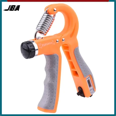 JBA Hand Grip With Counter Portable 5-60KG Adjustable Anti-Slip Durable PP Gripper Hand Exercise Finger Grip Strength 11-132 Lbs