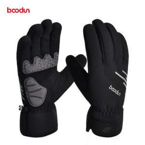 Boodun New Snowy New Thick Long Finger Riding Gloves Waterproof 3M Warm Skiing Gloves