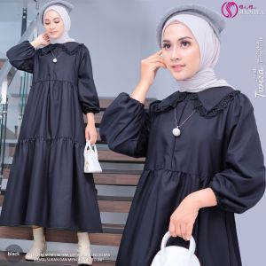 Baju Midi Dress Remaja Twisa Bahan Toyobo Premium Pakaian Muslimah | GOODSAJI HIJABSTUFF