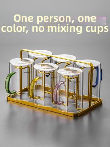SENGAOPAI | Heat-Resistant Light Luxury Glass Cup Set 6 Colors