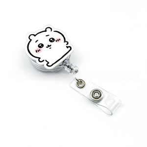 Bandai | Phim Hoạt Hình Usagi Hachiware Acrylic Có Thể Kéo Dài Được Bằng Chất Liệu Đàn Hồi Có Khóa Giữ Thẻ Làm Việc Với Dây Treo ID Sáng Tạo Dành Cho Người Hâm Mộ