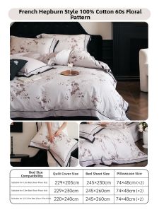 DOHIA | French Luxury Embroidered 4-Piece Bedding Set 60S