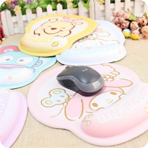 Cute Cartoon Thickened Silicone Wrist Pad Mouse Mat Game Anti-slip Pad Rabbit Girl Heart 3D Computer Peripheral Equipment