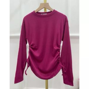 Korean Top Blouse Atasan wanita Serut Tali Samping / Blouse Rip Knit / Blouse Wanita Terbaru