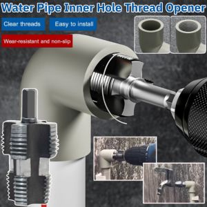 Water Pipe Inner Hole Thread Opener PVC Plastic Pipe Threading Tool Water Pipe Hole Thread Drill Bit