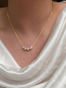 CAFFTI | Pure Silver Pearl Bead Pendant Necklace