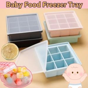 Baby Food Freezer Tray Child Silicone Ice Frozen Mould Kid Food Storage Box with Lid High Quality