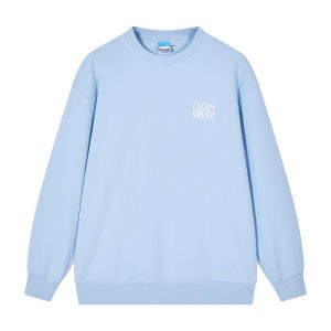 DonSmoke American Street Style Basic round Neck Oversized Sweatshirt Couple Matching Loose Fit Hoodie Cotton Polyester Blend