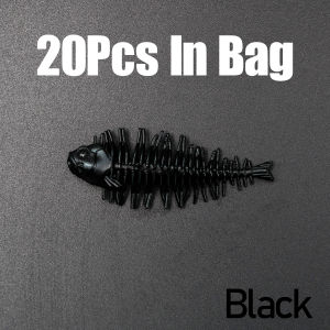 Topranc Skeleton Shaped Soft Fishing Lures Multi-Color Hollow Body Swimbaits for Bass and Trout Angling