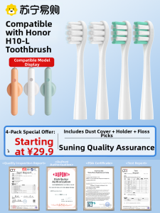 Electric Toothbrush Head Replacement for Honor Pick H10-L Small Ice Cream Stick Universal Olybo Eoliba White Deep Cleaning 4 Pack Adult Hardness