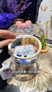 Cute Mini Cartoon Desktop Storage Box Plastic Cosmetic Storage Box Basket Organizer for Makeup/Bathroom/Desk