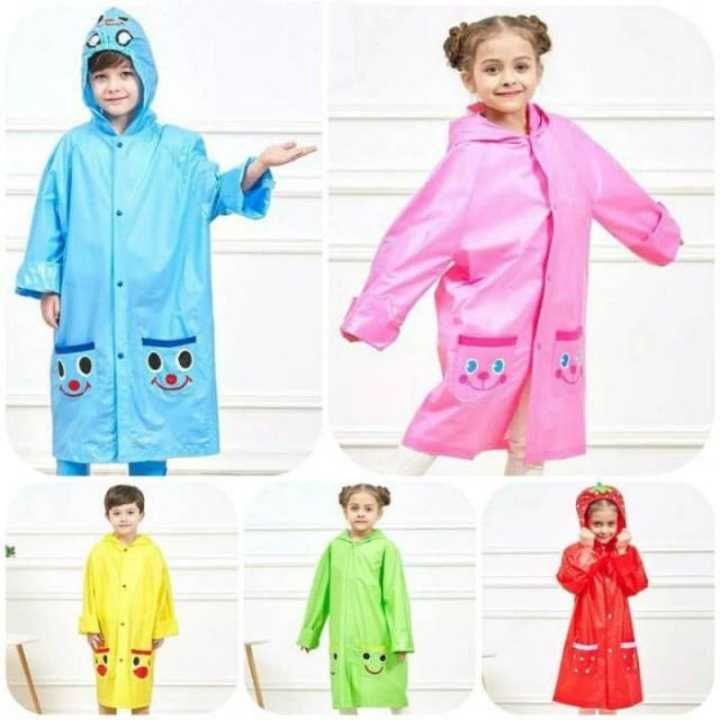 Jas Hujan Anak Motif Lucu Karakter Cartoon polos // Rain Coat Jas Hujan