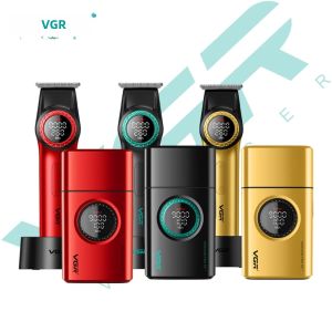 Bộ Cắt Tỉa Tóc Điện Cao Cấp VGR V-977 Dành Cho Nam Máy Cạo Râu Kỹ Thuật Số LED Hai Đầu Chuyên Nghiệp Với Lưỡi Dao Bằng Thép Không Gỉ Để Tỉa Râu Lông Mũi Tai Và Toàn Thân